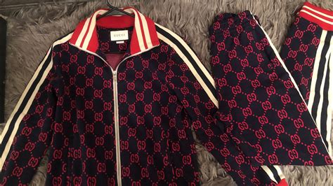 gucci tracksuit real vs fake|real gucci tracksuit.